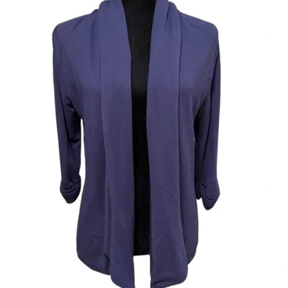 221 Elegant Navy Open Front Cardigan by [Brand]